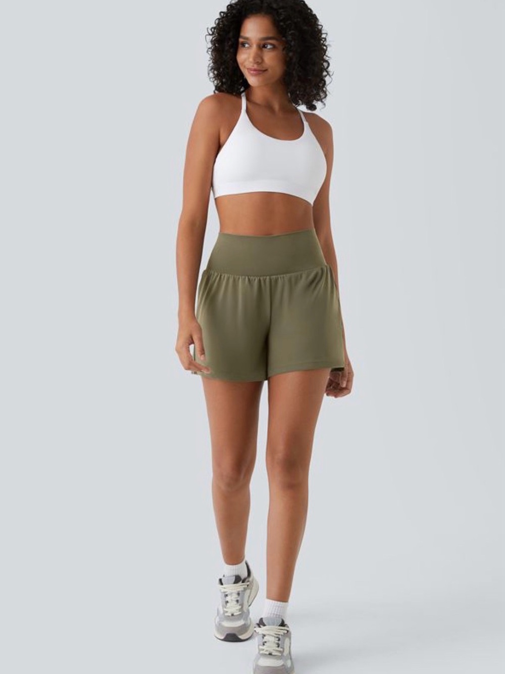 HALARA Super High Waisted 5 inch 2 in 1 Yoga Shorts